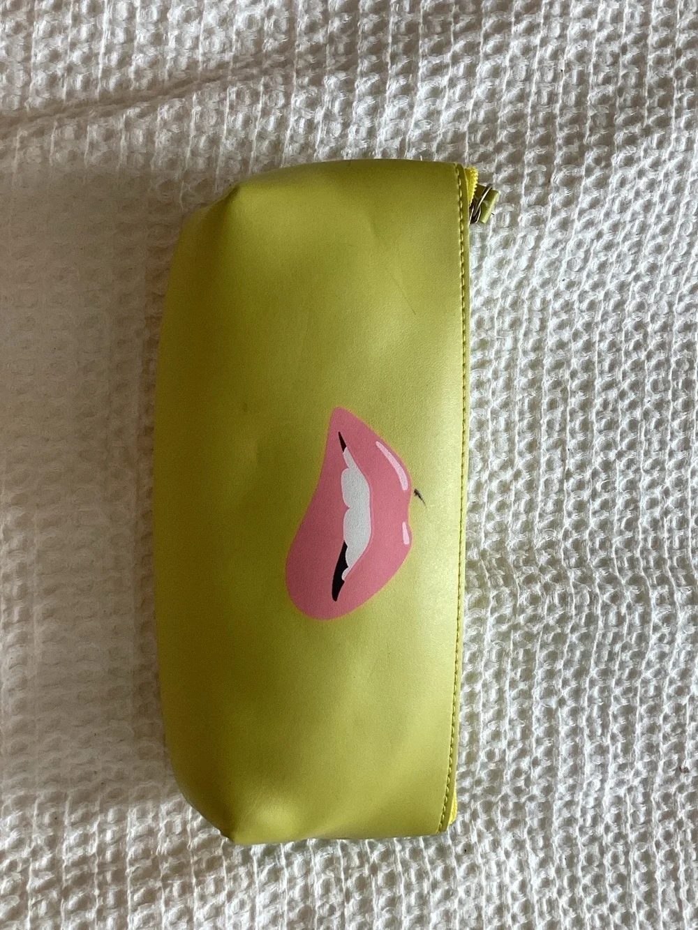 Yellow 'It's Mine' Cosmetic Bag‎
